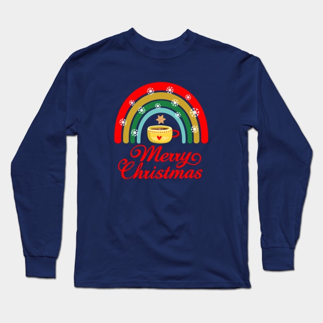 Coffee and Christmas Long Sleeve T-Shirt by My Happy-Design